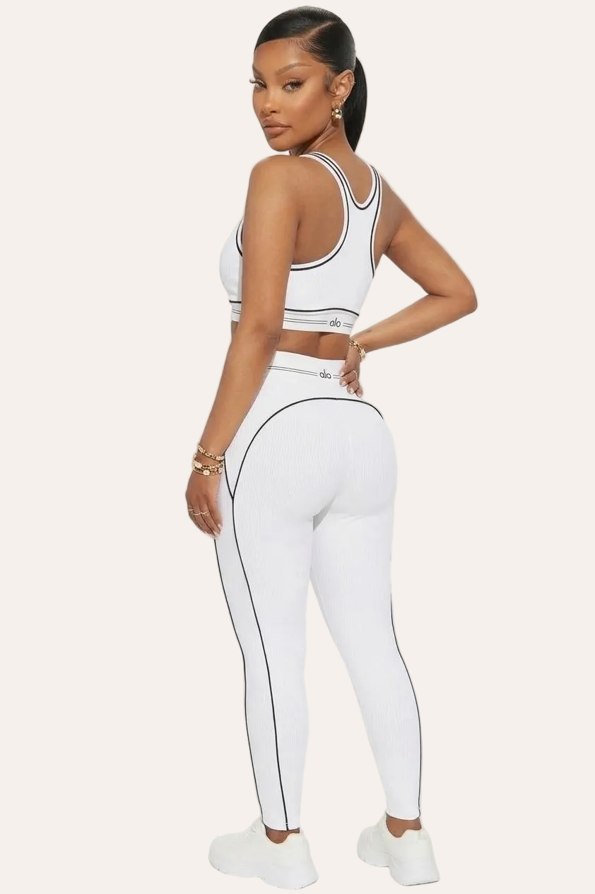 Ensemble Soutien-gorge de sport et Legging – Blanc