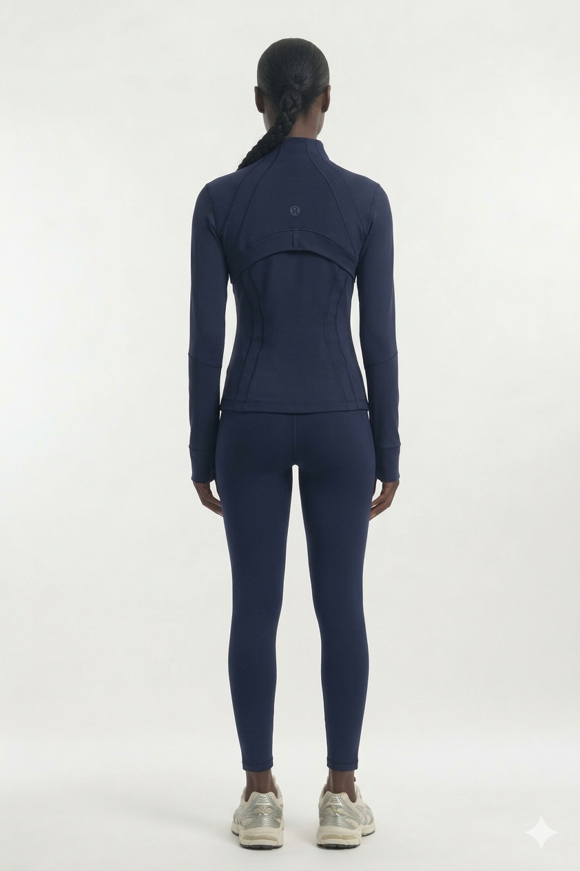 Ensemble sport zippé – Bleu marine