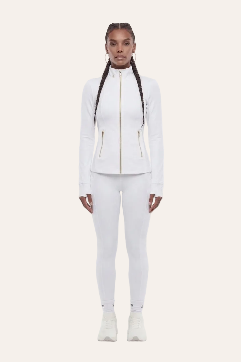 Veste de sport zippée – Blanc